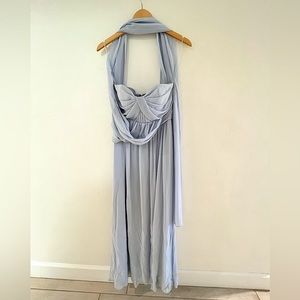 Birdy Grey Ice Blue Chiffon Grace Convertible Dress size XS